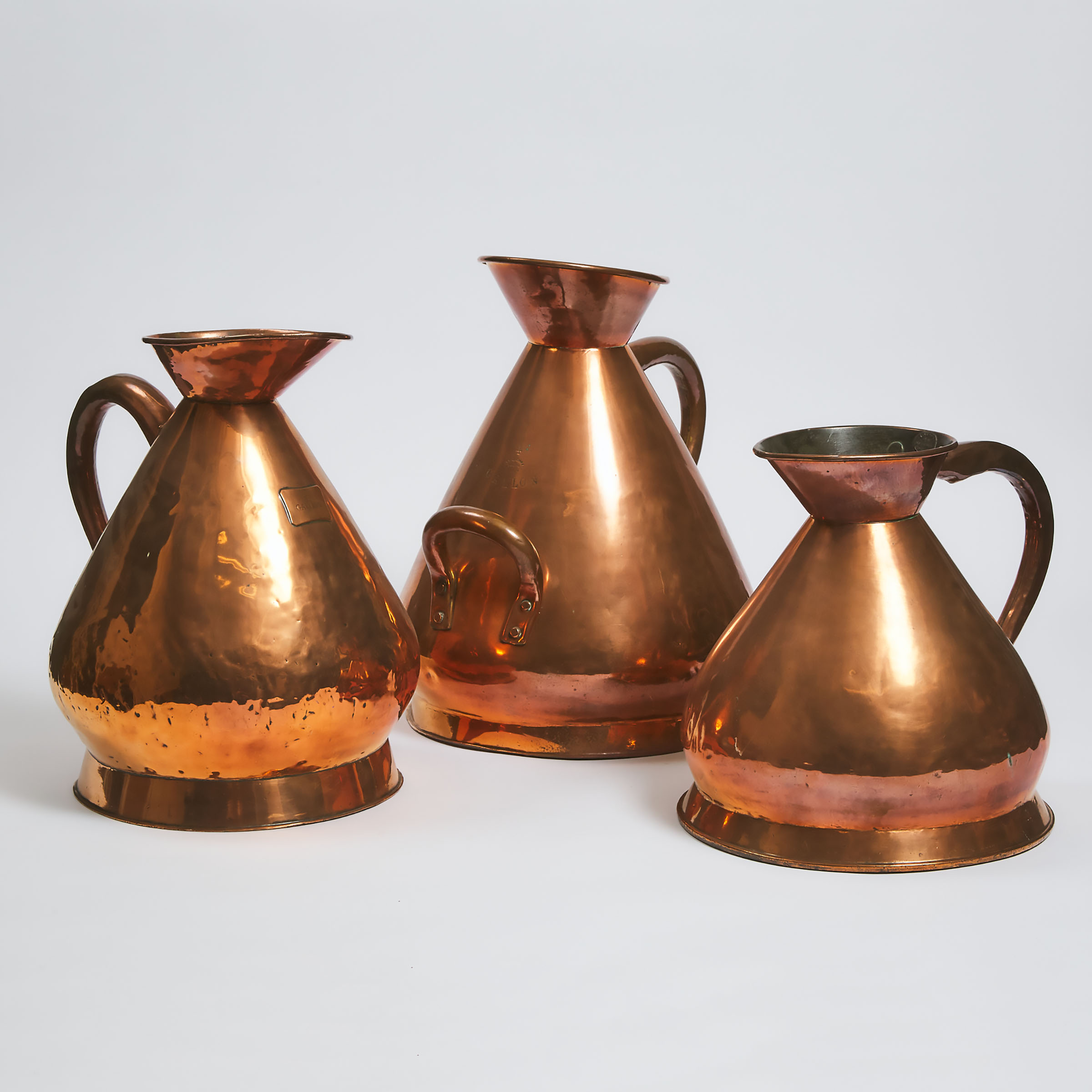 Three Large Graduated Copper Haystack 3abce2