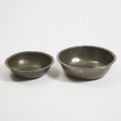 Two Scottish Pewter Bowls, Glasgow,