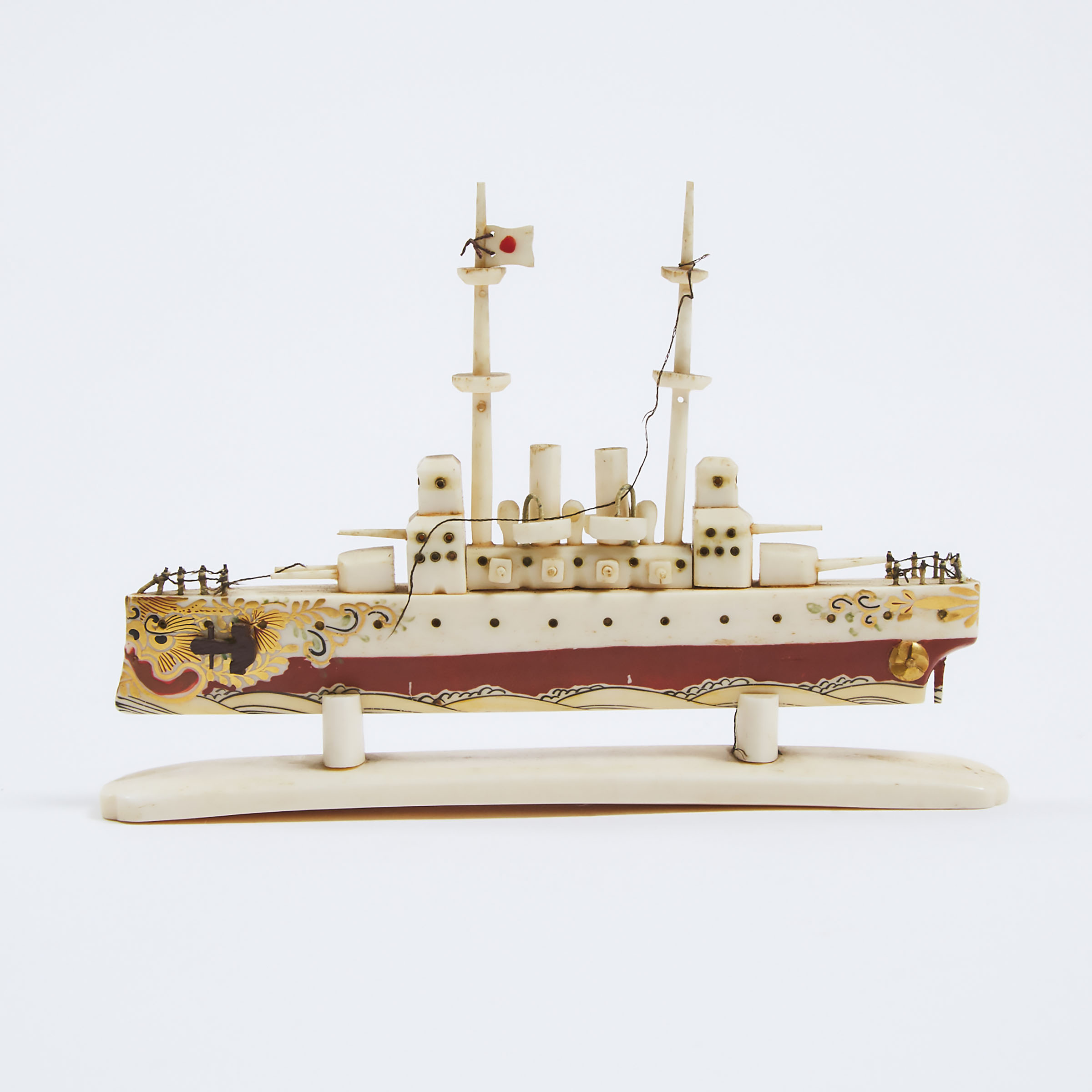 A Miniature Ivory Model of a Japanese 3abe04