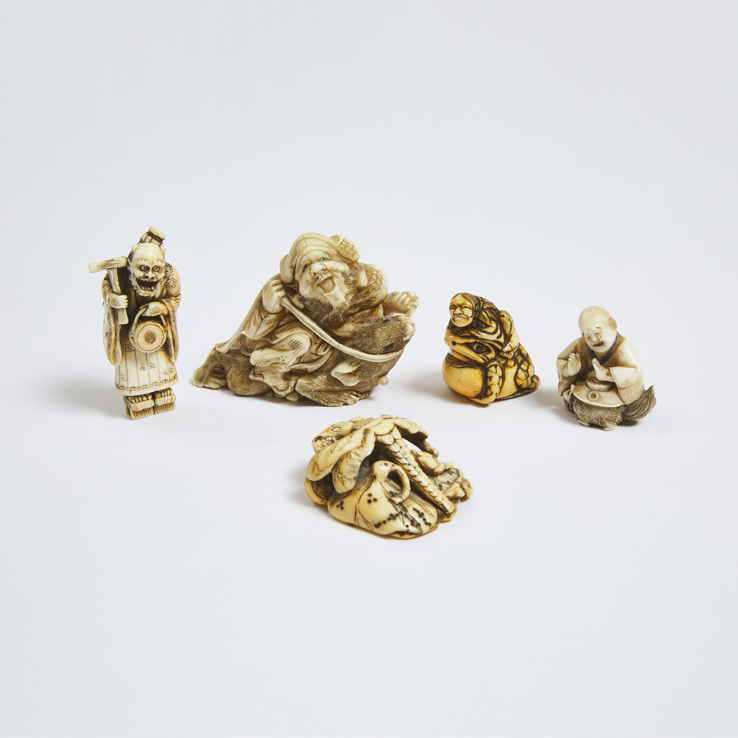 Four Ivory Netsuke of a Repentant 3abe22