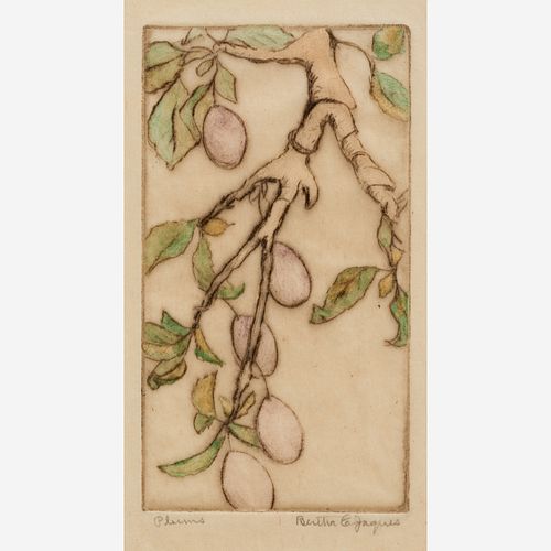 BERTHA JAQUES PLUMS 1931 DRYPOINTBertha 3a9852