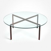 BARCELONA STYLE COFFEE TABLE WITH BRONZE