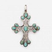 TONY AGUILAR SR. LARGE STERLING TURQUOISE