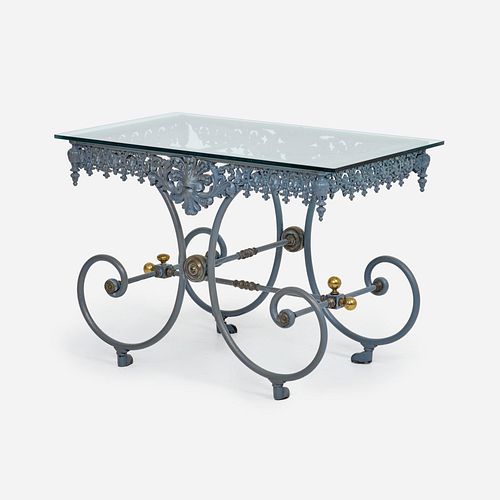 FRENCH CAST IRON PASTRY TABLE  3a9c17