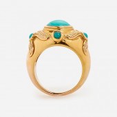 SLEEPING BEAUTY TURQUOISE CABOCHON RING