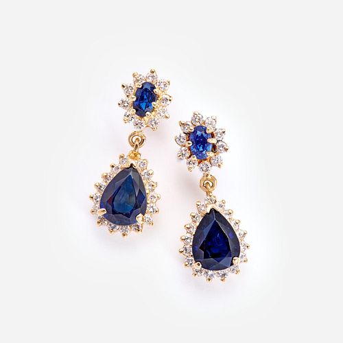 SAPPHIRE AND DIAMOND EARRINGS IN 3a9db4