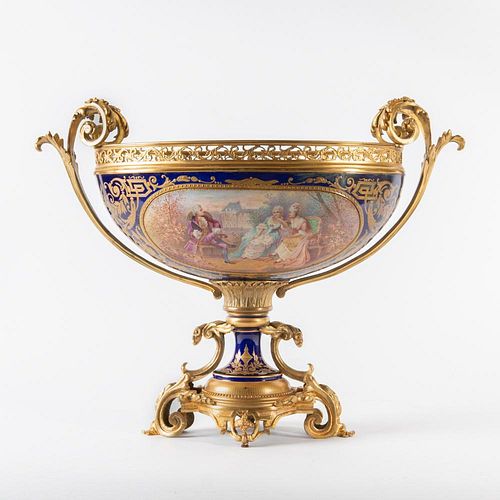 SEVRES FINELY PAINTED CENTERPIECE 3aa114
