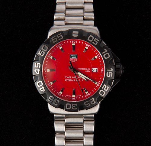 TAG HEUER FORMULA 1 RED DIAL WATCH  3aa329