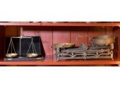 Two antique scales including iron balance