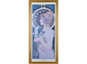 A reproduction Alphonse Mucha poster