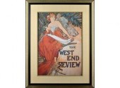 A reproduction Alphonse Mucha poster,