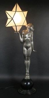 FRANKART STYLE NUDE LAMP WITH STAR SHADEFrankart