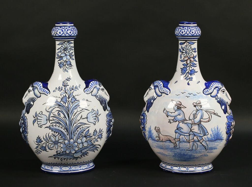 PAIR OF A MONTAGNON FRENCH FAIENCE 3ad071