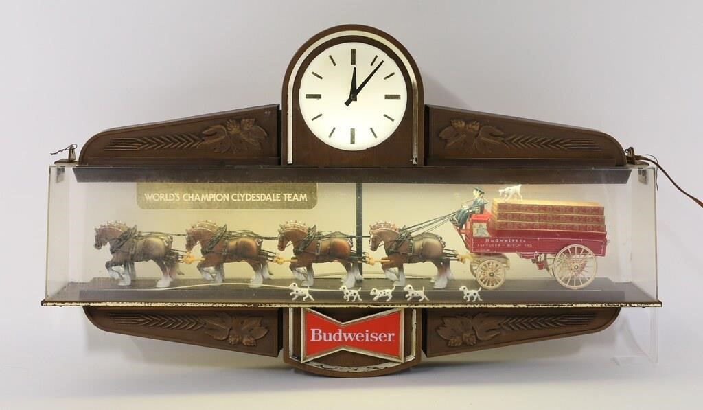 BUDWEISER CLYDESDALE CLOCK WITH