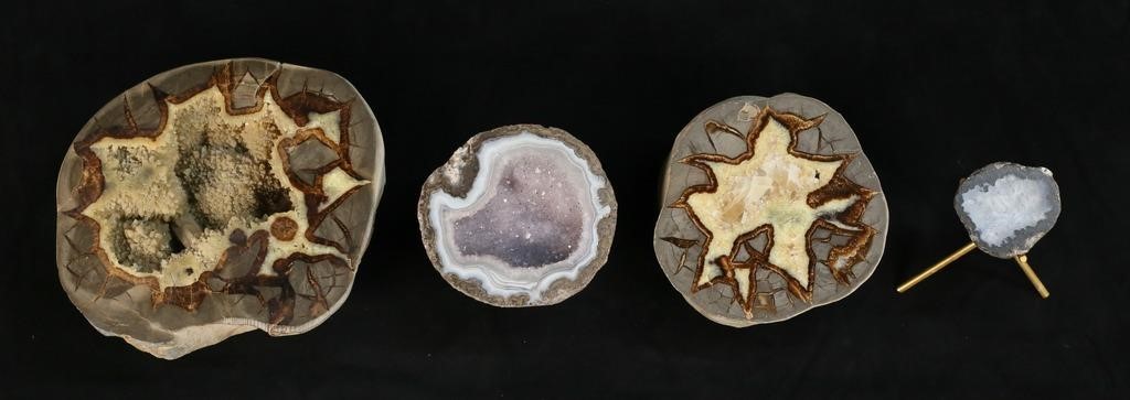 4 GEODES AGATE SEPTARIAN4 geode 3ad142