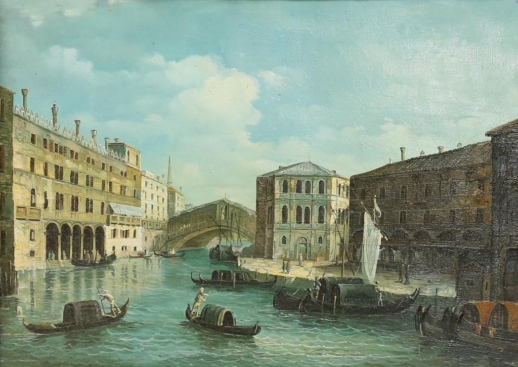 AFTER CANALETTO OIL ON WOOD PANEL 3ad1d2