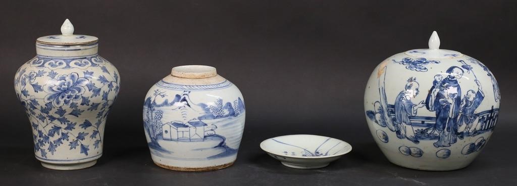 4 PIECES BLUE WHITE CHINESE PORCELAIN4 3ad220