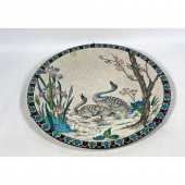 LONGWY French Decorative Glazed Plate.