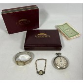 Lot Vintage Watches Pocket Watch. Sterling
