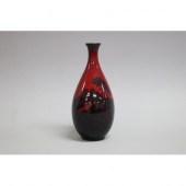 Royal Doulton flambe vase woodcut pattern,