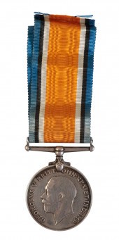 A CASUALTY BRITISH WAR MEDAL TO 2. LIEUT