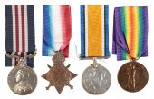 A CASUALTY MILITARY MEDAL GROUP TO GUNNER
