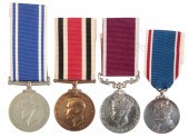 A LOT OF FOUR MEDALS GVI Indian Army