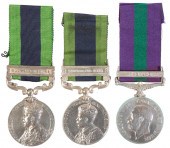 THREE CAMPAIGN MEDALS GV GSM Iraq Medal