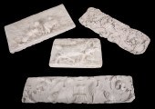 A GROUP OF FOUR PLASTER FRIEZE MOULDINGS