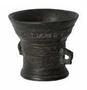 A BRONZE MORTAR DATED 1603 17th century,
