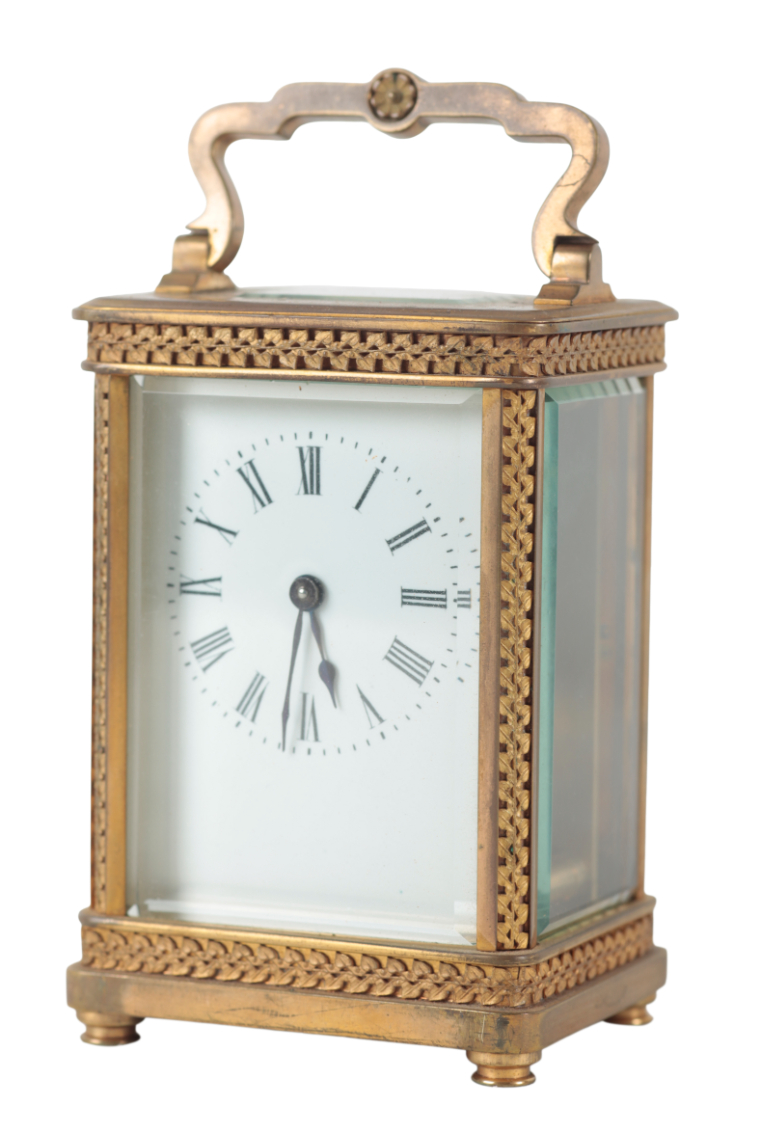 A FRENCH BRASS CARRIAGE CLOCK 19th 3ae0c6