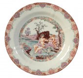A JAPANESE DEEP PLATE painted in Holland