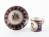 A SEVRES STYLE BLUE-GROUND `JEWELLED