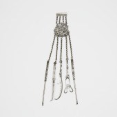Chinese Silver Snuff Chatelaine, Qing