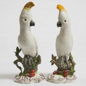 Pair of Nymphenburg Models of Yellow-Crested