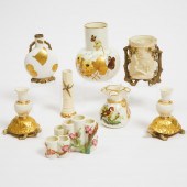 Group of Eight Royal Worcester Vases,