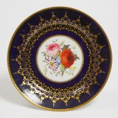 Chamberlains Worcester Blue and Gilt