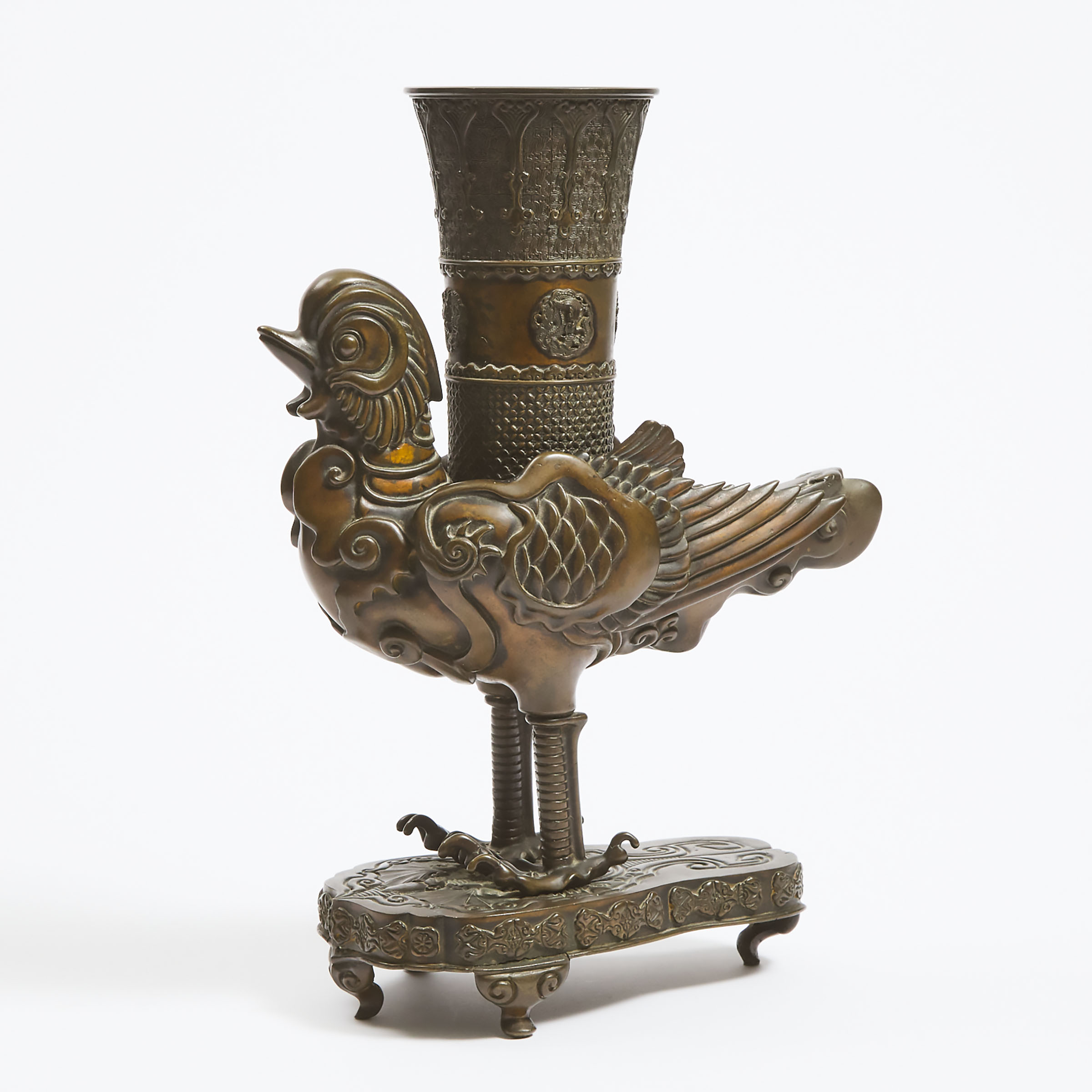 A Japanese Bronze Vase in the Form 3ac215
