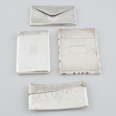 Four Edwardian and American Silver Card