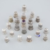 Twenty-Two Various Mainly Silver Thimbles,
