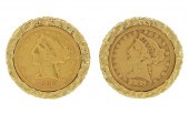1880 LIBERTY $5 GOLD COIN CUFFLINKS