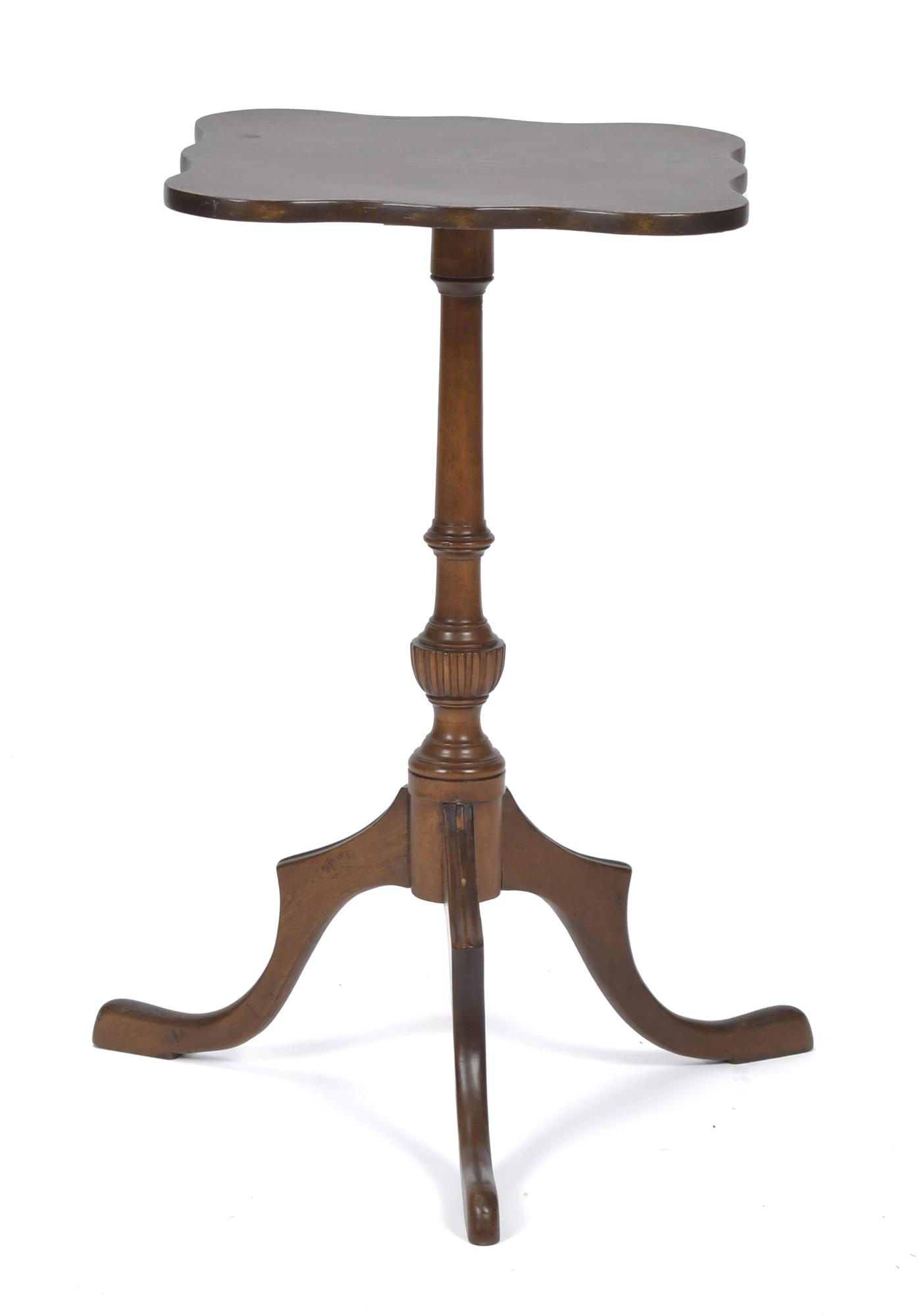 CT CHERRY INLAID CANDLE STAND,