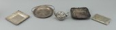 FIVE STERLING SILVER TABLE WARES EARLY