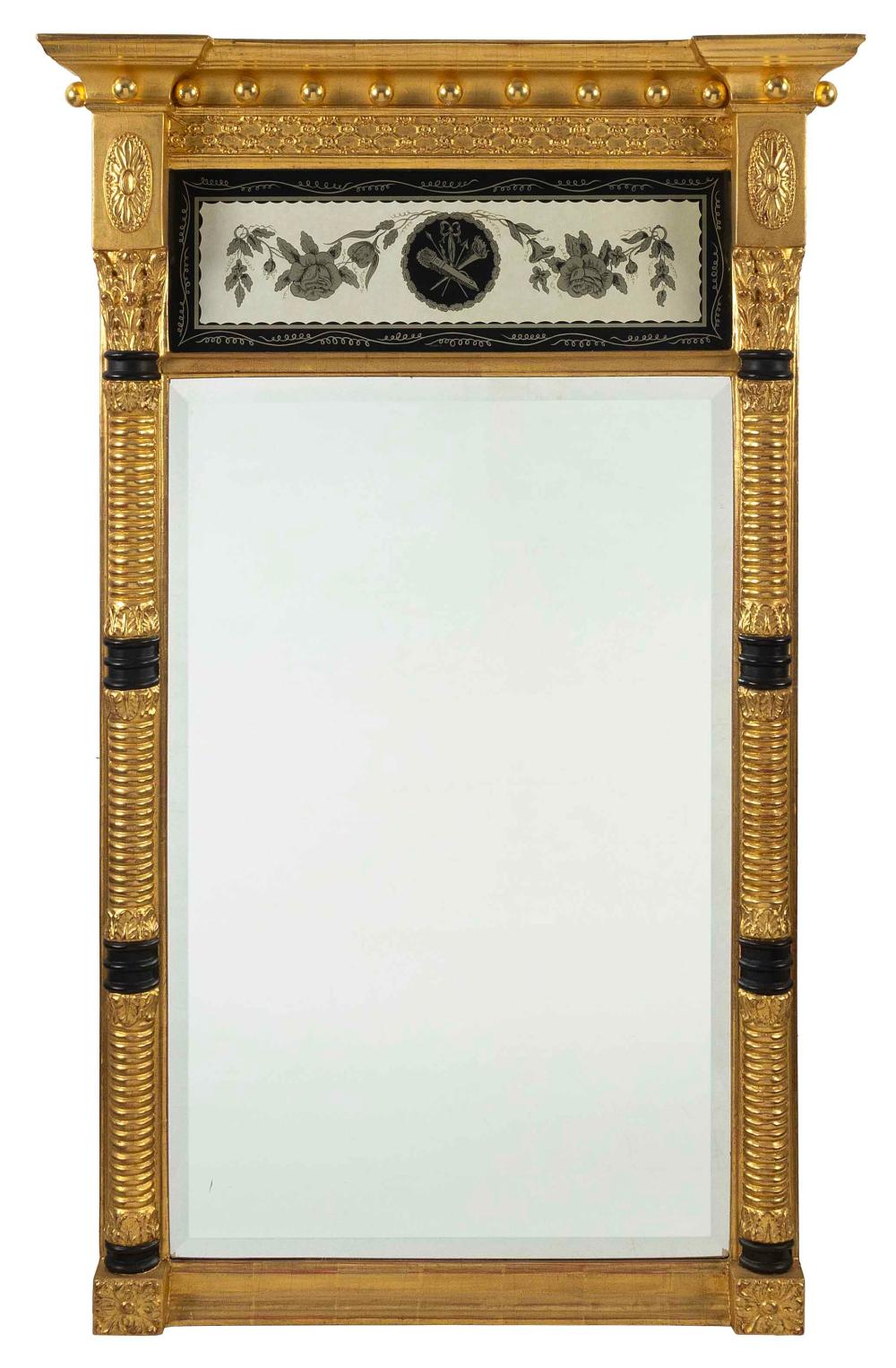 NEOCLASSICAL-STYLE EGLOMISE MIRROR
