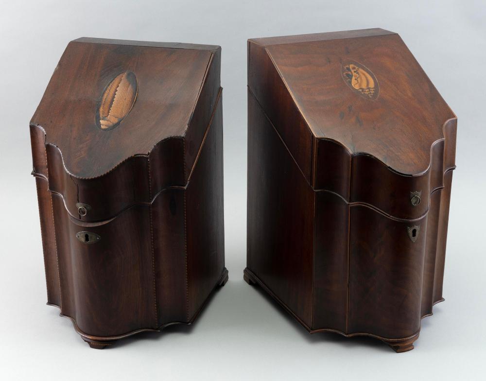 PAIR OF ENGLISH KNIFE BOXES 19TH 3af84f
