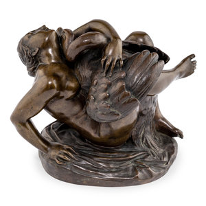 A Continental Bronze Figural Group