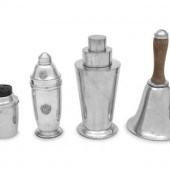 A Group of Four Cocktail Shakers
comprising