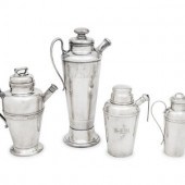 A Group of Four Cocktail Shakers
20th