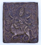 Old Tibetan Copper Relief Palden Lhamo