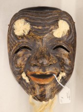 Old Japanese Lacquered Okina Noh Mask